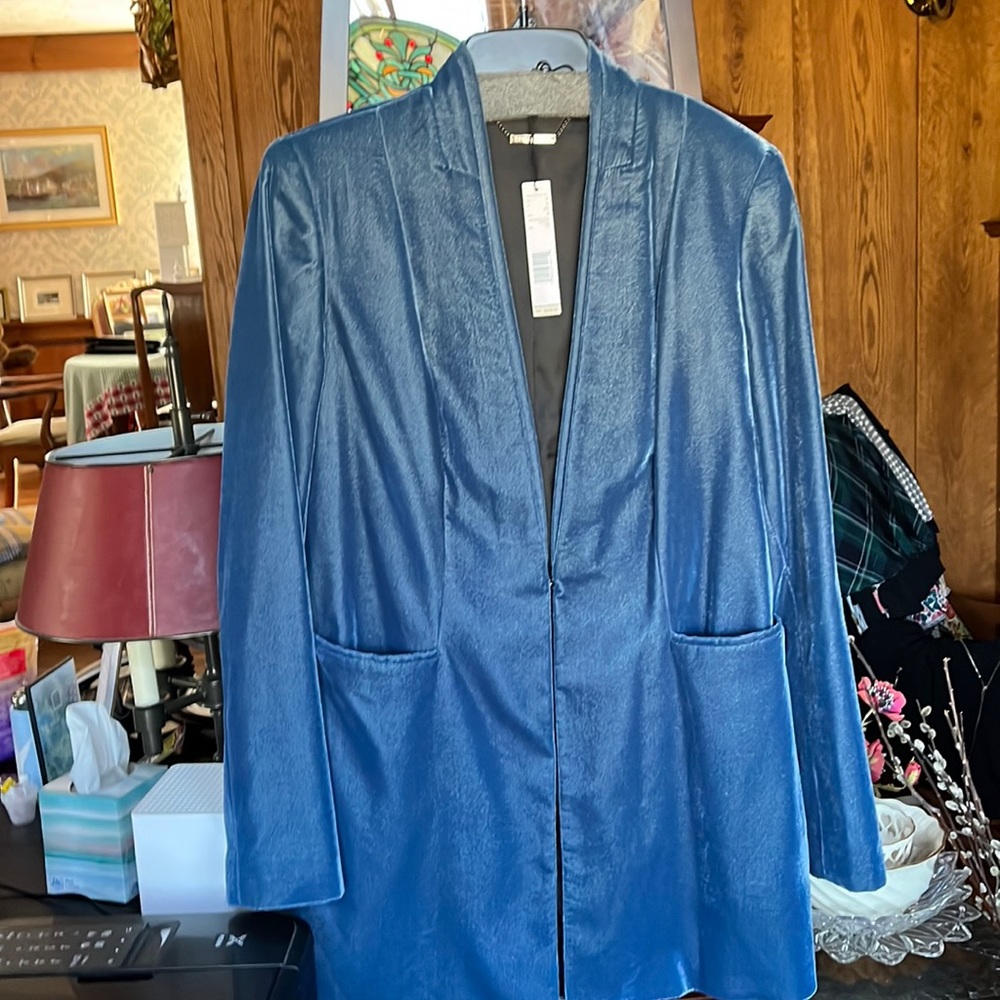 Fully lined beautiful color blue velvet blazer